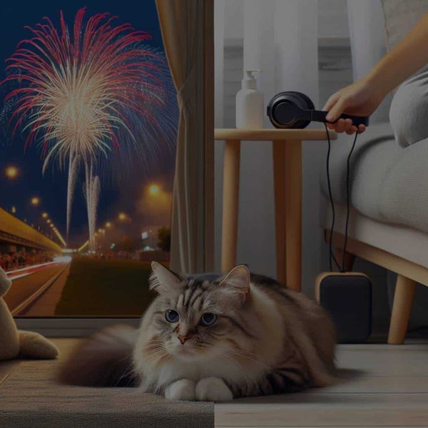 Quelles sont les techniques efficaces pour réduire le stress du chat lors des feux d'artifice ?